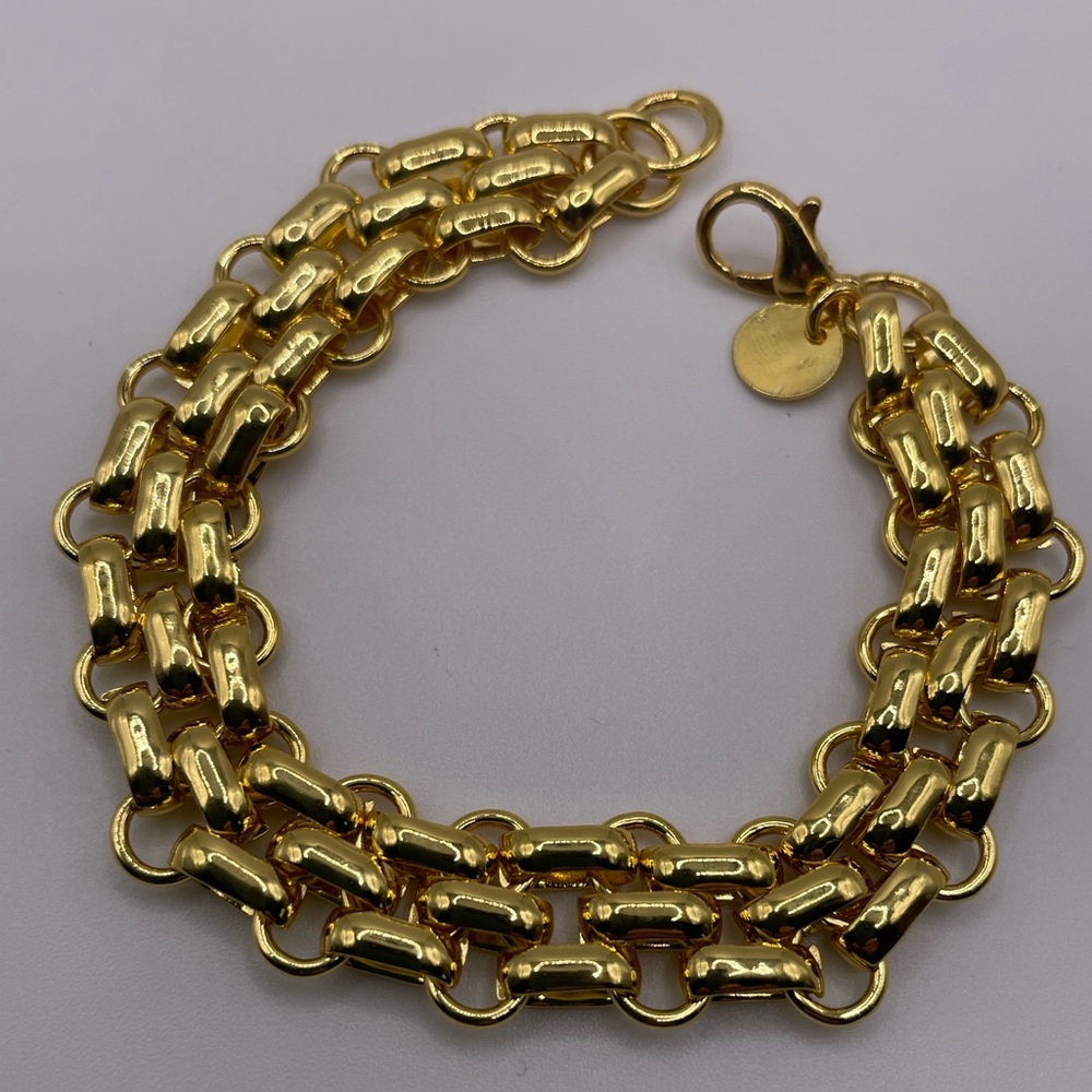Stunning gold bracelet, Women’s link bracelet, gold jewelry, gold bracel…